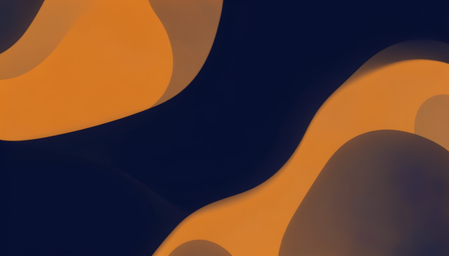 Duotone photograph in navy and amber, a tranquil abstract backdrop of soft rounded shapes suggesting balance and calm.